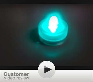 Submersible Battery LED 10 Lights~TEAL~Wedding~Tea Light  