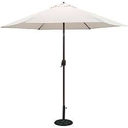 TropiShade 9 foot Natural Aluminum Bronze Market Umbrella   