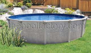 30 x 52 Round Above Ground Swimming Pool Kit  7 Wide Top Ledge, 40Yr 