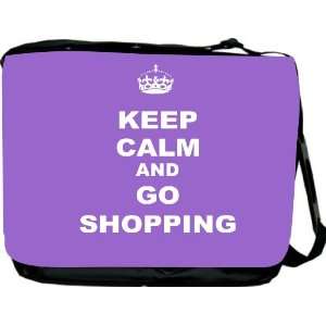  Keep Calm and Go Shopping   Violet Color Messenger Bag 