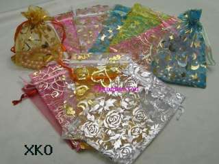 Mixed Wholesale Bulk Wedding favor bags jewelry organza gift pouch 