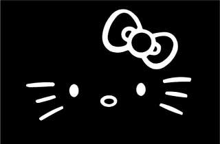   Kitty Face Only with Whisker Bow Car Vinyl Window Decal Decals Sticker