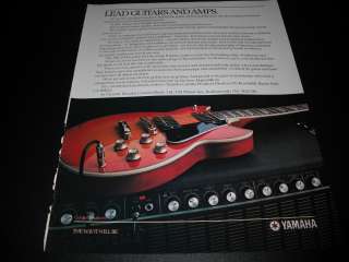 Yamaha Guitars and Amplifiers SBG2000 1985 Magazine Print Ad  