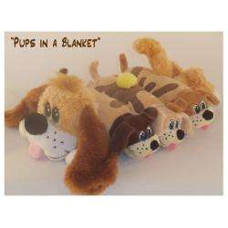 Pancake Puppy Pups in a Blanket Stuffed Animal  