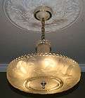   antique american art deco light fixture ceiling chandelier frosted