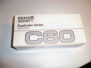 20 Maxell C60 Duplicator Series Audio Cassettes Tapes  