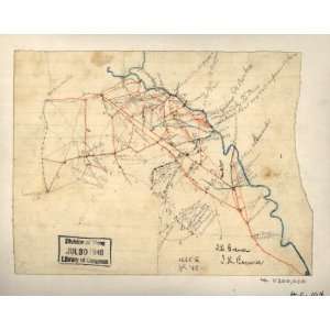  Civil War Map Orange, Louisa, & Spotsylvania Co. VA