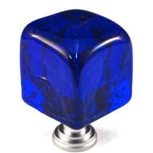  Cal Crystal   Large Blue Cube Knob (Cal Artx Clb Sn)