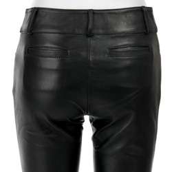 Avanti Womens Black Leather Pants  