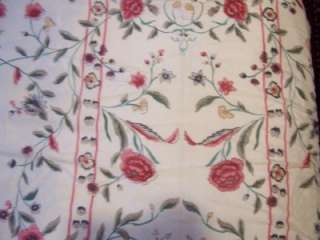 Vintage King Floral Bedspread and Matching Bedskirt Dust Ruffle  
