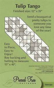 TULIP TANGO TINY ONES TABLE RUNNER QUILT PATTERN  