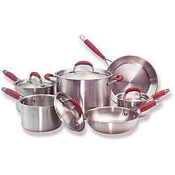   Stainless Steel Copper Bottom 10 piece Cookware Set  