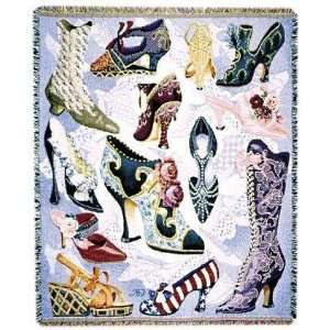Fancy Footwork Shoes Tapestry Throw Blanket 50 x 60  