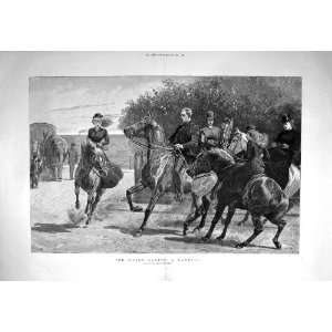  1892 Riding Master Handful Lady Men Horses Charlton