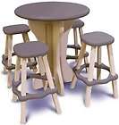   Cafe Table & 4 Stools Backyard Bistro Set Weatherproof Patio Furniture