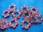 100 RED Flower Jewel Gems 11mm Scatter Card Mosaic  