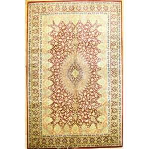  4x6 Hand Knotted Ghom Persian Rug   42x67