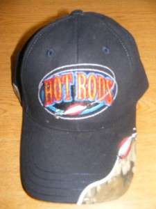 HOT RODS LURE FISHING LICENSED TO REEL HAT CAP BLK CAMO  