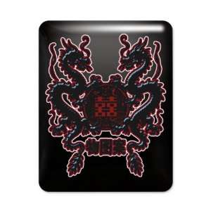  iPad Case Black Two Chinese Dragons 