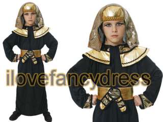 KIDS EGYPTIAN PHARAOH BOYS FANCY DRESS COSTUME PHAROH  