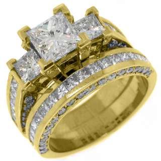 CARAT DIAMOND ENGAGEMENT RING WEDDING BAND BRIDAL SET PRINCESS CUT 
