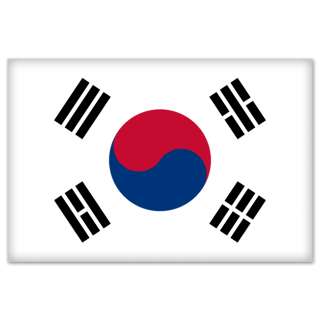 South Korea Korean Flag car bumper sticker 5 x 4  