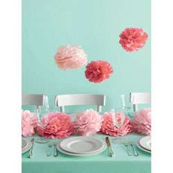 Martha Stewart Celebrate Decor Pink Paper Pom Poms (Pack of 8 