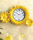   Clock w/ Thermometer Outdoor Hanging Garden Patio Decor NEW A5988