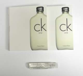 Calvin Klein CK One EDT 1.2ml .04oz Spray Sample x2  