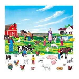 Small Farm w/ Meadow Background Flannelboard Set (Includes 