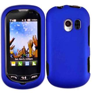   Rubberized HARD Protector Case Snap On Phone Cover Rubber Blue  