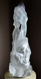 Adam and Eve by Misha Frid Crystal Acrylic or reflective Lucite Bronze 
