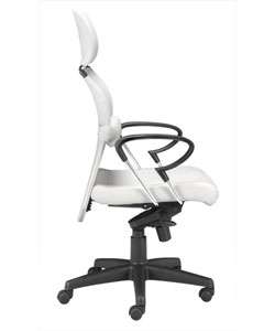 Miami White Leatherette Office Chair  