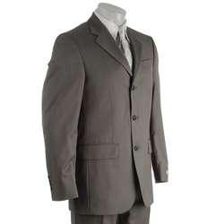 Kenneth Cole Slim Collection Mens Grey Stripe Suit  