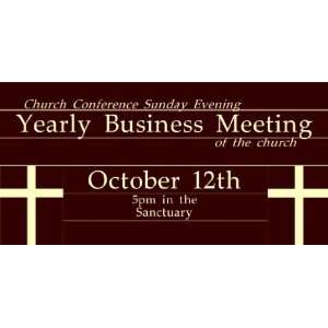   3x6 Vinyl Banner   Church Conference Business Meeting 