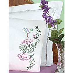 Hummingbird Stamped Pillowcases (Set of 2)  