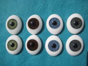 FLAT OVAL SOLID GLASS EYES OOAK BABY REBORN DOLL PUPPET  