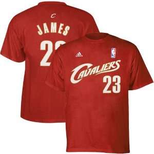 adidas Cleveland Cavaliers #23 LeBron James Youth Wine Player T shirt 