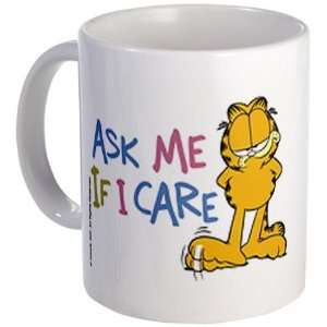  Ask Me If I Care Garfield Humor Mug by  Kitchen 