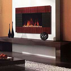 Northwest Wood Trim Paneled Electric Fireplace Heater  