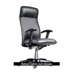  Via Executive Bergen Chair, High Back, w/ Arms (Black 