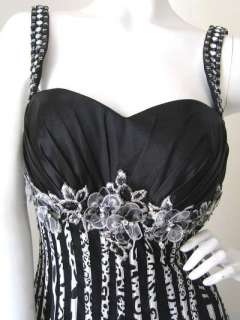STEP OUT IN STYLE BLACK BEADED FORMAL/PROM/EVENING LONG DRESS WITH 