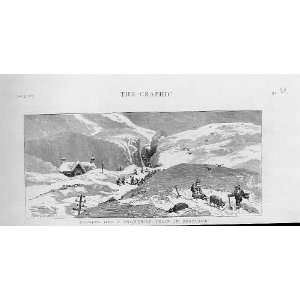  Digging Out Snowed Up Train Scotland January 1885