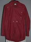 Hunting Shirt Deerskin Button Flap Front Red Medium