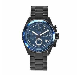 Fossil Mens CH2692 Decker Stainless Steel Blue Dial Watch