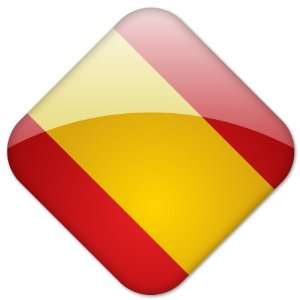  Spain Racing Flag sticker decal 4 x 4 