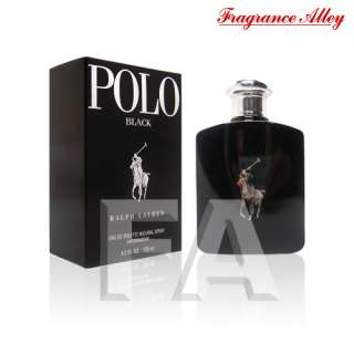 POLO BLACK by Ralph Lauren 4.2 oz edt Cologne Spray for Men * New In 