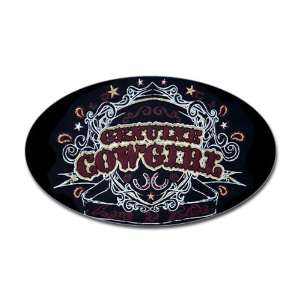    Sticker (Oval) Genuine Cowgirl Love To Ride 