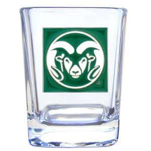  Colorado State Rams Square Shot Glass   NCAA College 