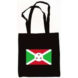  Burundi, Burundian Flag Tote Bag Black 